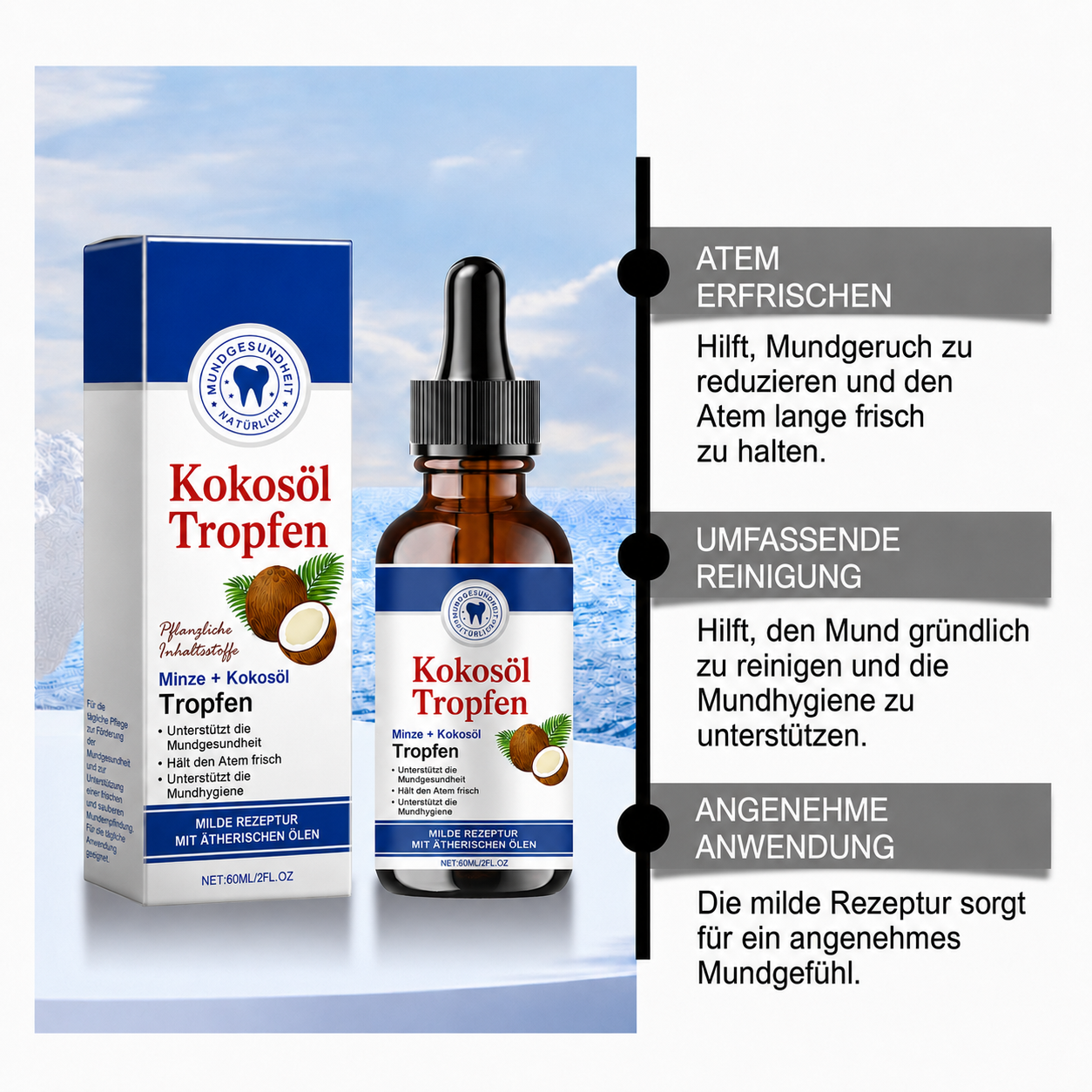 Kokosöl Tropfen（GER）
