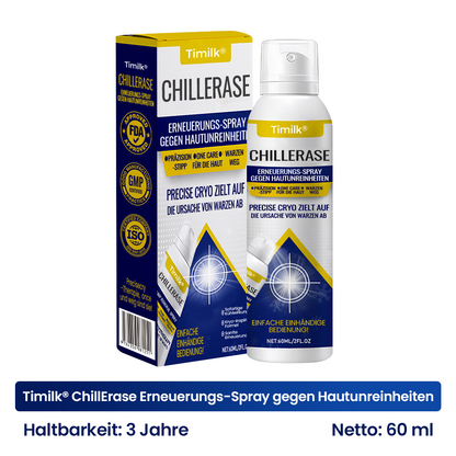 Timilk® ChillErase Erneuerungs-Spray gegen Hautunreinheiten.