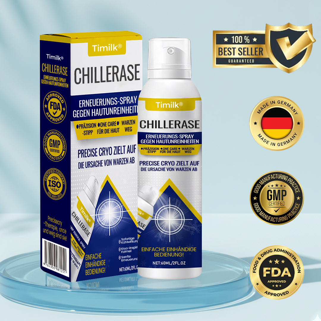 Timilk® ChillErase Erneuerungs-Spray gegen Hautunreinheiten.