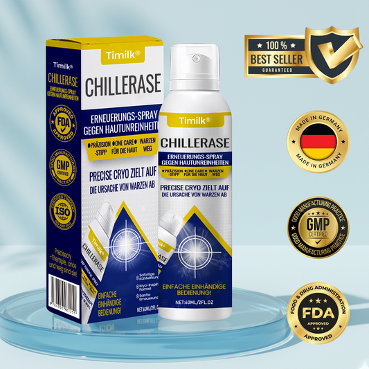 Timilk® ChillErase Erneuerungs-Spray gegen Hautunreinheiten.