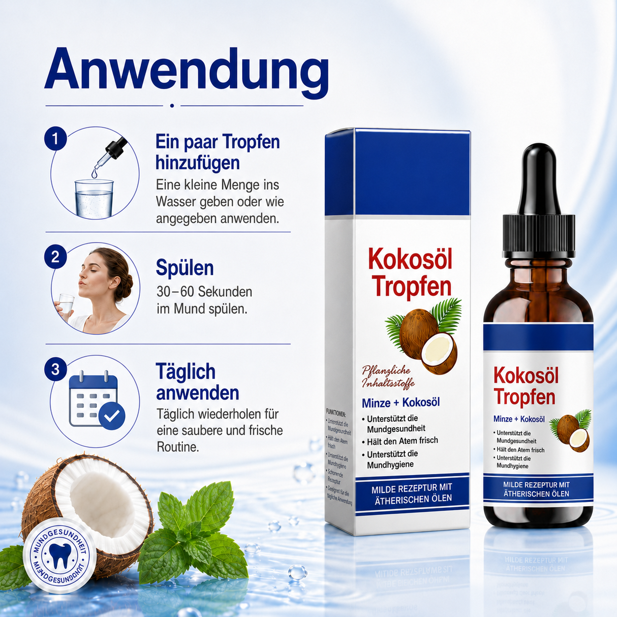Kokosöl Tropfen（GER）