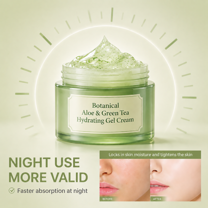 Botanisches Aloe- & Grüner-Tee-Feuchtigkeitsgel-Creme