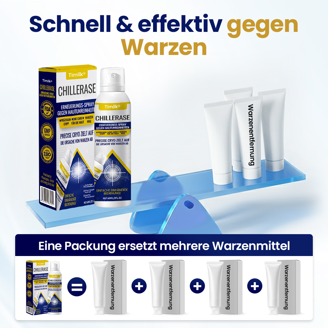 Timilk® ChillErase Erneuerungs-Spray gegen Hautunreinheiten.